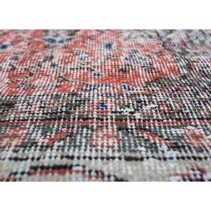 Alfombra de Lana Anudada a Mano Vintage Pae-2173 de Gran Tamaño, Diseño Floral Rojo y Naranja para Sala de Estar, Pasillo, Habitación Juvenil, Modelo Rectangular - Product Image 3