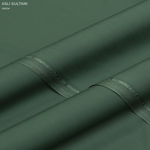 Tela Satén Antiarrugas Asli Sultani Verde de 3.75 Metros con Decoración de Logotipo para Mujer, Oferta de Liquidación - Product Image 1