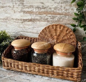 Bandeja decorativa de bambú natural respetuosa con el medio ambiente, bandeja de mimbre para mesa de comedor de cocina para el hogar, Hotel, restaurante, hecha a mano - Product Image 2