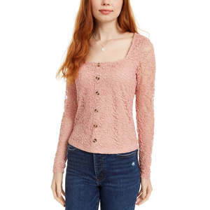 Top in pizzo da donna Ultra Flirt Junior color pesca, taglia media - Product Image 1