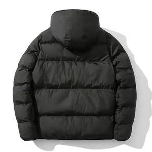 Puffer <b>Jacket</b> Padded Bubble Coats Warm Winter <b>Men</b> <b>Jacket</b> OEM Custom Lightweight Pocket <b>Men</b> <b>Canvas</b> Fabric Stand Casual - Product Image 5