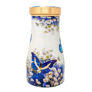 Botella de agua de dormitorio de diseño único de calidad impresionante, botella a prueba de fugas de cobre puro 100%, diseño impreso personalizado para Yoga, gimnasio, propósito - Product Image 6