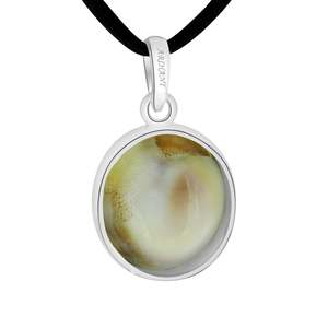 Arihant Gems & Jewels - Colgante Astrológico de Plata con Diseño de Bisel y Gomti Chakra Natural y Certificado para Hombre 3 - Product Image 4