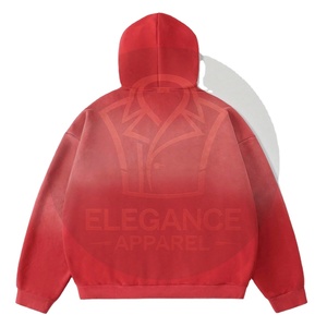 Men <b>Distressed</b> Hoodie With Holes, Loose Fit Latest Style Solid Color Pullover & Zip <b>Tops</b> OEM/ODM Casual Fashion Wear Men Hoodie - Product Image 2