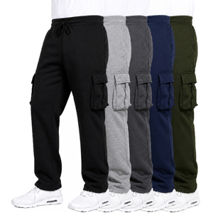 Pantalones Deportivos Casuales para Hombre, de Felpa, con Cintura Ajustable y Bolsillos Tipo Cargo - Product Image 6