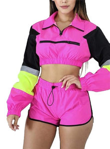 Chaqueta cortavientos y pantalones cortos para mujer de mejor diseñador, nuevo estilo de moda para chaqueta cortavientos de talla grande con estampado universitario - Product Image 6