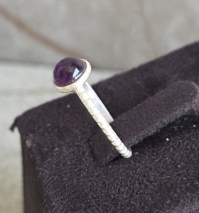 925 Sterling Silver Amethyst & <b>Quartz</b> <b>Ring</b>, Handcrafted, Bohemian Women, Gift for Wedding or Party - Product Image 5