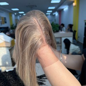 Peluca de Cabello Humano Virgen Chino Remy 100% con Frente de Encaje, con Ondas Naturales, Estilos Lisos y Ondulados Profundos para Mujeres Negras - Product Image 5