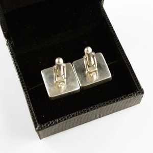 Gemelos cuadrados de Plata de Ley 925 sólida, labradorita de Fuego Azul raro, piedras preciosas Vintage hechas a mano, accesorio de regalo de boda, joyería - Product Image 6