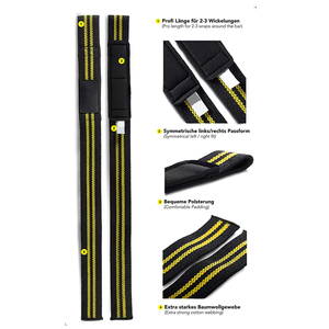 Sangles de poignet de gymnastique de bonne qualité Sangles de poignet d'haltérophilie en coton Sangles d'haltérophilie plus épaisses - Product Image 6