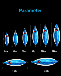 OEM 20-200g 슬로우 피치 지그 메탈 글로우 시바스 루어 하드 미끼 해상 저음 및 심해 일본 지깅 낚시 - Product Image 3