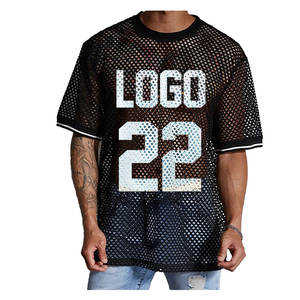 Mejor Precio de alta calidad de los hombres de talla grande Boxy camiseta de Calidad única 100% de algodón de malla de manga corta de gran tamaño Jersey al por mayor - Product Image 3