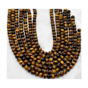 ลูกปัดหินไทเกอร์อายธรรมชาติเกรด AAA คุณภาพพรีเมียม ขายดีที่สุด ขนาด 6 มม. รูปทรงกลม สำหรับทำเครื่องประดับ ราคาประหยัด - Product Image 1