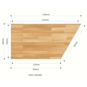 HBLG024 Minimalist Square Trapezoid <b>Table</b> 120x60cm <b>Foldable</b> Rubber Wood with Oval Iron <b>Legs</b> for Courtyard Kitchen Hospital - Product Image 6