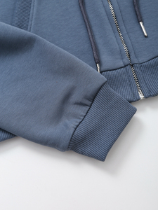 Sudaderas con cremallera de algodón para mujer, chaqueta con cremallera completa de mezcla de poliéster y algodón, sudaderas con cremallera para mujer, sudaderas transpirables para mujer - Product Image 5