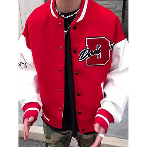 Plus Size Varsity Jackets Stand High Street Custom Design Logo High Quality Custom Embroidery Wholesale Prices - Product Image 6
