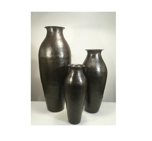 Vase en métal cylindrique en fer blanc - Product Image 6