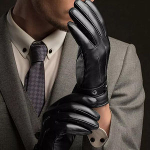 Gants de conduite chauds d'hiver personnalisés de haute qualité Technologie d'écran tactile Imperméable Style uni pour un usage quotidien en cuir personnalisé - Product Image 5