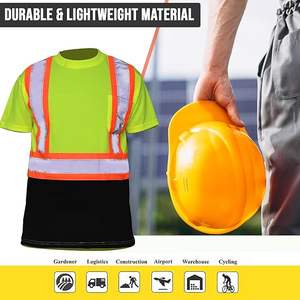 Camisas de manga larga reflectantes de seguridad personalizadas Camisas de alta visibilidad de construcción Reflectante alto para seguridad vial - Product Image 3