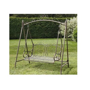 Columpio de hierro hecho a mano artístico decorativo fuerte duradero cómodo seguro elegante único Vintage rústico moderno al aire libre - Product Image 6