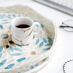 Bandejas de Ramadán más vendidas de alta calidad Bandejas EID Bandejas de servir de nácar Hechas a mano en Vietnam para Arabia - Product Image 6