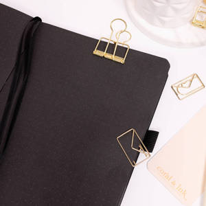 <span class=keywords><strong>Agenda</strong></span> diaria LABON con cubierta de cuero PU, páginas de papel negro con cuadrícula punteada, planificador con banda elástica. - Product Image 6