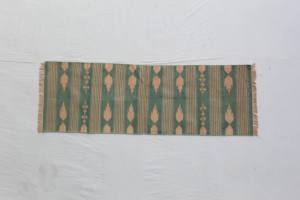 Indian Artisan Handwoven Cotton Dhurrie <b>Rug</b> 2x6 ft Braided Technique Geometric Zig Zag Pattern Available Multiple Colors Home - Product Image 2