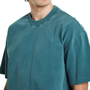 T-shirt Homme en Coton Tricoté 100% Pas Cher, Coupe Ample Oversize, Imprimé, Épaules Tombantes, Séchage Rapide, Respirant, Vente en Gros - Product Image 5