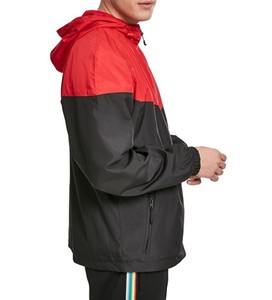 Chaqueta Deportiva Ligera 100% Poliéster con Logotipo Bordado Personalizado, Chaqueta Cortavientos Impermeable de Dos Tonos con Cremallera para Hombre - Product Image 3