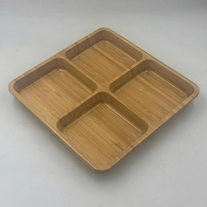 Plateau de service de luxe en bambou 23x23x3 cm Portable et léger avec finition peinte durable pour la restauration Made in Vietnam - Product Image 3