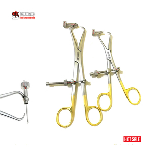 Juego quirúrgico de 2 uds., pinzas de reducción de hueso puntiagudas con orificio guía, aguja de alambre Kirschner, taladro ortopédico - Product Image 1