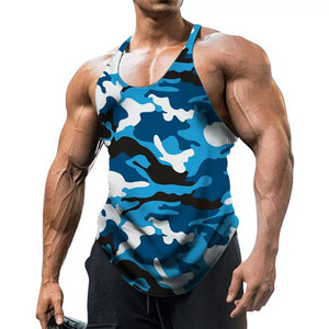 240gsm 100% Cotton Custom Logo Casual Breathable Men's Loose Fit Tank Top - Product Image 5