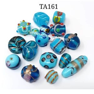 Nouveauté perles de couleur jaune ovale en verre de Murano faites à la main accessoire pour la fabrication de bijoux et le matériel au chalumeau - Product Image 6