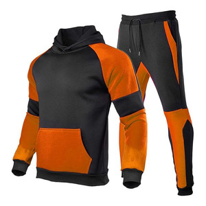 Men's Fashion Custom Logo <b>Sweatshirt</b> Sweatpants Set Winter Track Suit with Hooded Pullover Spring Fleece 2 Pieces Set - Product Image 5