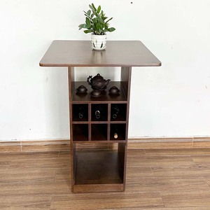 BB017 Integrated Wine Cabinet <b>Bar</b> Counter Made of Durable Rubber Wood - Product Image 3