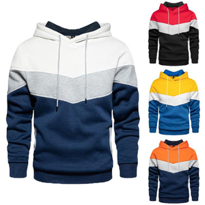 Hip Hop automne nouveau décontracté hommes sweats à capuche mode sweat à capuche Patchwork vêtements de sport amples solide polaire sweats à capuche chauds - Product Image 1