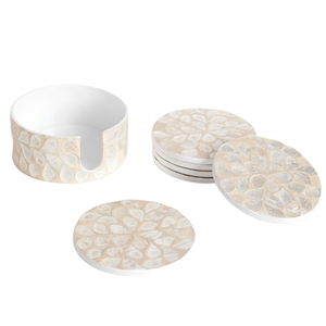 ชุดที่รองแก้วแม่มุกเครื่องใช้ภายในบ้านทำด้วยมือ - Product Image 1