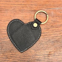 Nouveaux cheveux occidentaux sur cuir usiné à la main en forme de coeur porte-clés en cuir véritable sculpté porte-clés Turquoise tournesol porte-clés de luxe