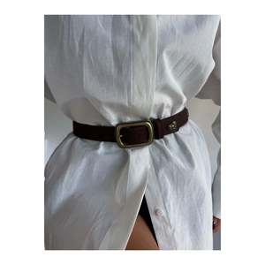 Cinturón de Mujer con Hebilla Cuadrada y Adorno de Corazón, para Pantalones, Chaqueta, Camisa, Vestido - Marrón Antiguo - Product Image 2