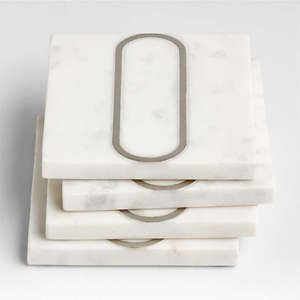 Dessous de verre en bois d'acacia sur fond imprimé pour le thé Ensemble de 4 sous-verres boîte à mouchoirs napperons ustensiles de cuisine sous-verres en ardoise - Product Image 3