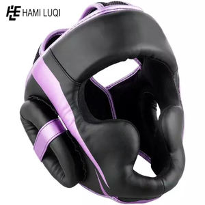 Protector de cabeza de seguridad personalizado de cuero Pu de alta calidad Protector de cabeza de lucha de alta calidad Logotipo personalizado e impresión - Product Image 2