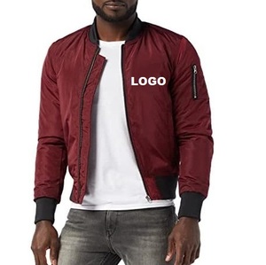 Blouson aviateur d'hiver de meilleure qualité pour hommes Style décontracté avec fermeture à glissière Vente en gros de tissu teint en blanc - Product Image 5