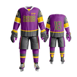 เครื่องแบบกีฬาฮอกกี้น้ำแข็งสำหรับผู้ชายชุดฝึกฮ็อกกี้น้ำแข็งสำหรับฝึกซ้อมโลโก้และขนาดออกแบบได้ตามต้องการ - Product Image 1