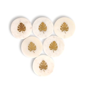 top Trending Customized Round Marble Coaster with Gold Antique Design Home and <b>Garden</b> Antique Design Tabletop Customized Colors - Product Image 5