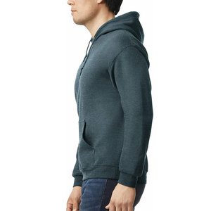 Sweat-shirt à capuche unisexe en mélange lourd avec logo personnalisé d'usine pour hommes multicolore sweat à capuche en coton uni de grande taille pull-over sweats à capuche décontractés - Product Image 2