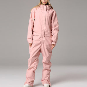 Vêtements de snowboard respirants de haute qualité personnalisés, vêtements de ski unisexes, combinaison une pièce, combinaison de ski avec fermeture éclair, polyester/nylon - Product Image 3