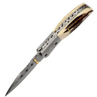 Couteau pliant de poche en acier inoxydable fait main, manche en bois, logo couleur personnalisable OEM, cadeau personnalisé pour anniversaire/mariage