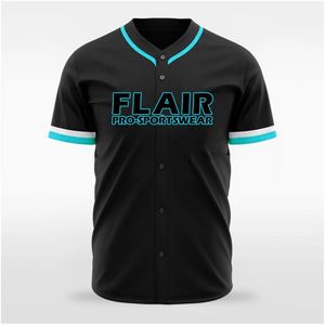 Maillots de baseball et de softball en polyester respirant personnalisables à col ras du cou avec motif imprimé sublimé - Product Image 4