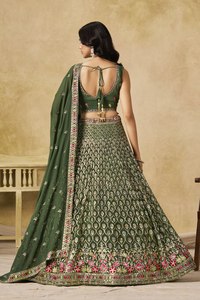 Trending Wedding Wear georgette With Zari Resham And Sequins Embroidery Work <b>Lehenga</b> Choli <b>Woman</b> Fashion Manufacturer - Product Image 3