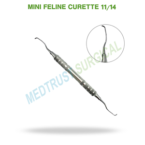 Cureta Felina Gracey Mini 11 14, Cureta Periodontal Dental Veterinaria, Instrumento de Acero Inoxidable para Escalar Subgengival en Gatos - Product Image 2